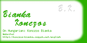 bianka konczos business card